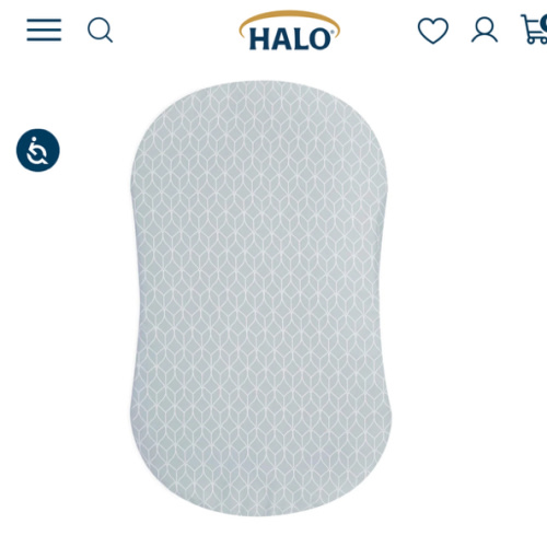 HALO - BassiNest Fitted Sheet 100% Cotton | Morning Mist - Gray