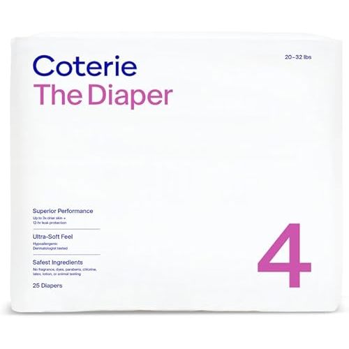 Coterie Size 4 Diapers, 25 CT