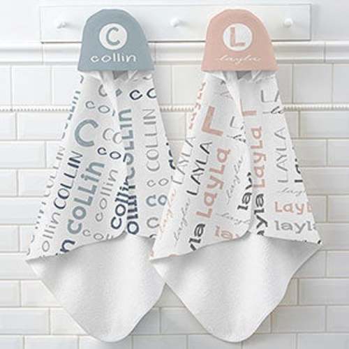 Youthful Name Personalized Baby Hooded Bath Towel