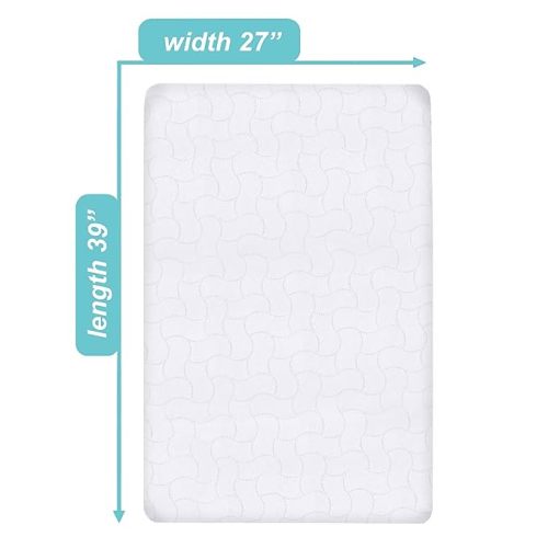 American Baby Company Waterproof Pack N Play Playard Mattress Protector, Quilted Fitted Pack and Play Mattress Pad Cover, 27" x 39" - 1 Count - Crib