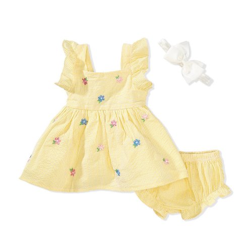 Adventurewear 360 Baby Girls 3-24 Months Daisy Print Seersucker Dress