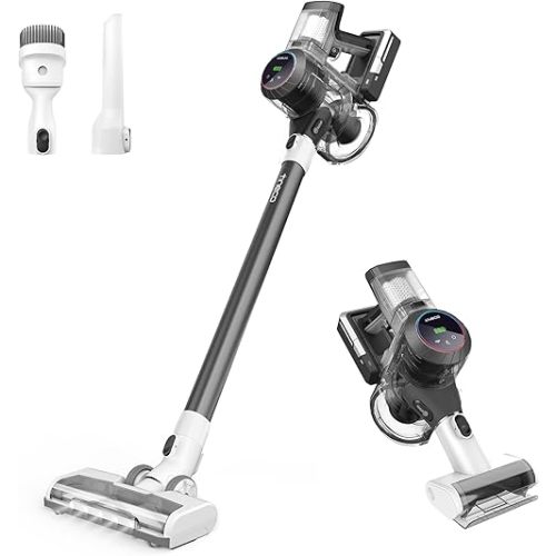 Tineco Pure ONE S11 Cordless Vacuum Cleaner, Smart Stick Handheld Vacuum Strong Suction & Lightweight, Cordless Handheld Vacuum Deep Clean Hair, Hard Floor, Carpet, Car (Pure ONE S11 Grey)