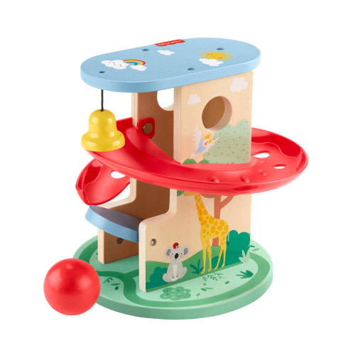 Fisher-Price Wooden Treehouse Ball Run for Developmental Role Play, Unisex, 9M+