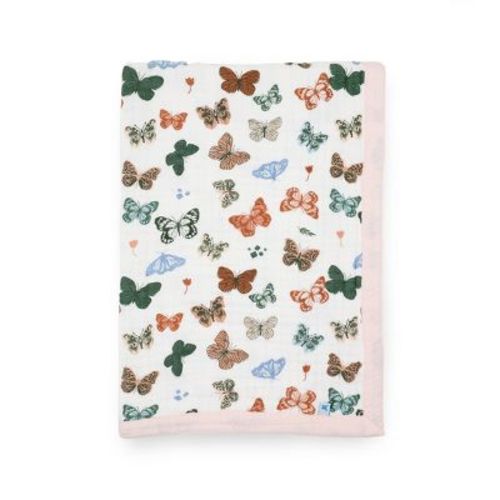 Little Unicorn Cotton Muslin Baby Receiving Quilt - Butterflies