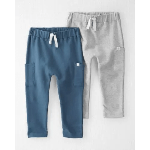 Toddler 2-Pack Organic Cotton Pants - Deep Teal/Heather Grey - Little Planet | Carter's