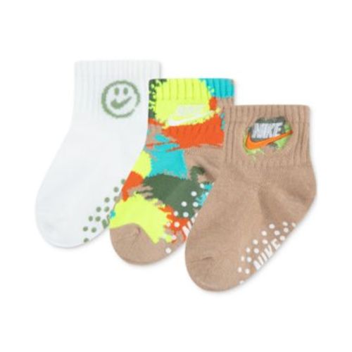 Toddler Boys Gripper Ankle Socks, Pack of 3