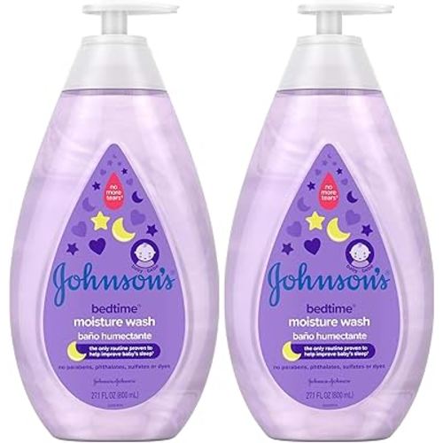 Johnson's Tear-Free Bedtime Baby Moisture Wash with Soothing NaturalCalm Aromas, 27.1 fl. oz (Pack of 2)