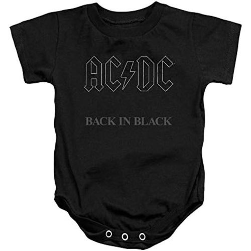 A&E Designs AC/DC Romper Back in Black Baby Creeper