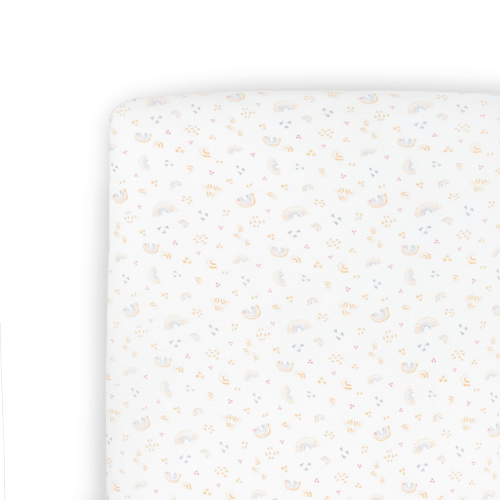 Stretch Knit Crib Sheet - Rainbows