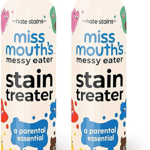 Miss Mouth's Messy Eater Stain Treater Spray - 4oz 2 Pack Stain Remover - Newborn & Baby Essentials - No Dry Cleaning Food, Grease, Coffee Off Laundry, Underwear, Fabric