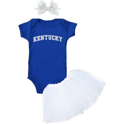Kentucky - State Proud Strong Pride Sports Baby Bodysuit + Tutu Skirt + Bow Headband Set