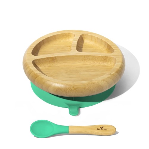 Bamboo Suction Baby Plate + Spoon