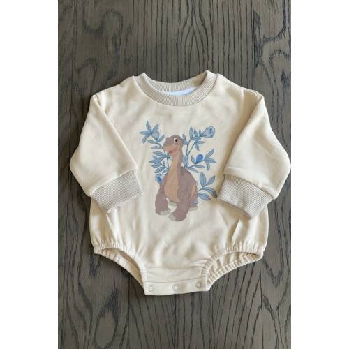 Little Dino Foot Bubble Romper| Retro Bubble Romper - 90s Kids Apparel, Retro Apparel, Nostalgic Apparel, Custom Clothing, Retro Gift