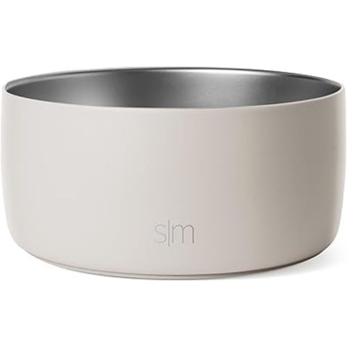 Simple Modern Stainless Steel Pet Water Bowl for Dogs & Cats | Reusable Insulated Stainless Steel Food Bowls for Dog Cat | No Tip No Slip BPA Free | Bentley Collection | Large (64oz) | Almond Birch