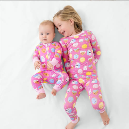 Pink Cookies & Milk Zippy - Little Sleepies