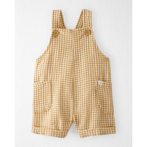 Baby Organic Cotton Gauze Shortalls in Ochre - Little Planet | Carter's