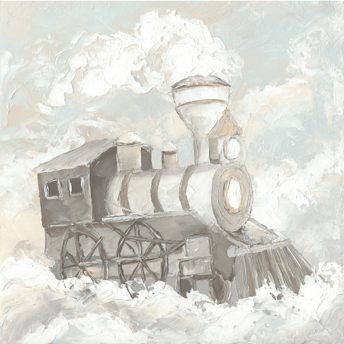 Adventure Awaits: Train - Print & Canvas Prints from Casey's Baby & Children Collection — Casey Langteau Art Gallery