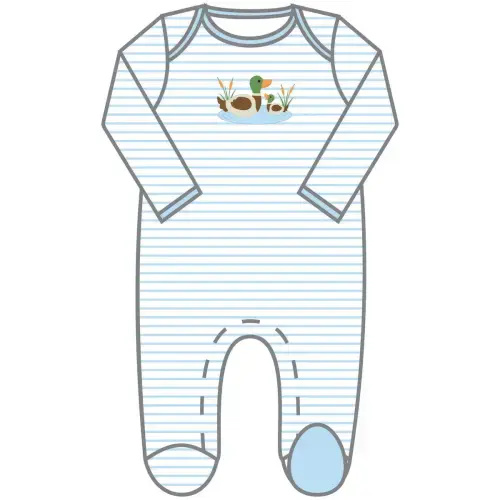 Mallard Pond Combo Lap Footie- Blue