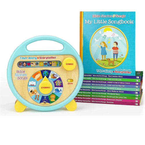 Bible Stories and Songs Interactive Electronic Take Along Storyteller with 11 Books
