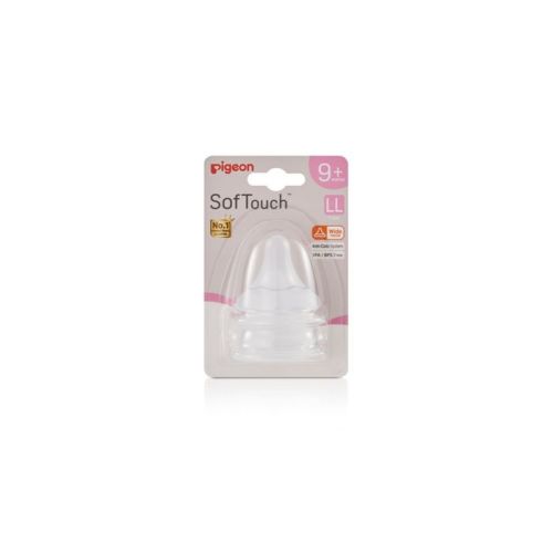 Pigeon SofTouch III Peristaltic + Teat LL 2Pk | Bottle Teats | Baby Bunting AU