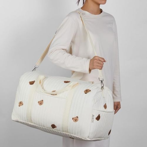 Women’s Travel Duffel Bag – Large Weekender & Overnight Travel Bag with Wet Pocket, Carry-On Friendly, Ideal as Hospital or Maternity Bag for Labor and Delivery