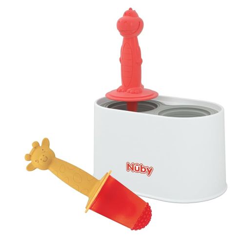 Nuby Animal Pops Ice Pop Mold - Homemade Treats for Kids - Teething Relief - 4+ Months