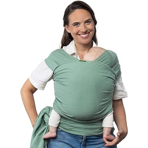 Boba Baby Wrap Carrier Newborn to Toddler - Stretchy Baby Wraps Carrier - Baby Sling - Hands-Free Baby Carrier Wrap - Baby Carrier Sling - Baby Carrier Newborn to Toddler 7-35 lbs (Sage Green)