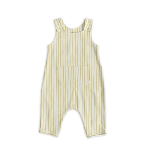 Stripes Away Overalls - Marigold 3-6m