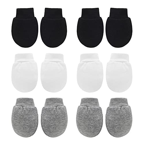 UTTPLL Newborn Baby Cotton Mittens Infant Toddler Gloves No Scratch Mittens Breathable Gloves for 0-6 Months Baby Boys Girls