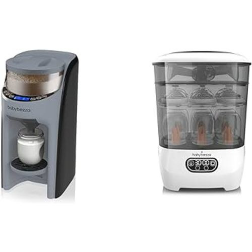 Baby Brezza New and Improved Formula Pro Advanced Formula Dispenser Machine & Bottle Sterilizer and Dryer Advanced – Electric Steam Sterilization Machine Univers