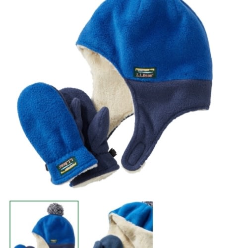 6-12 months. Infants' and Toddlers' Mountain Classic Fleece Hat and Mitten Set | Toddler & Baby at L.L.Bean