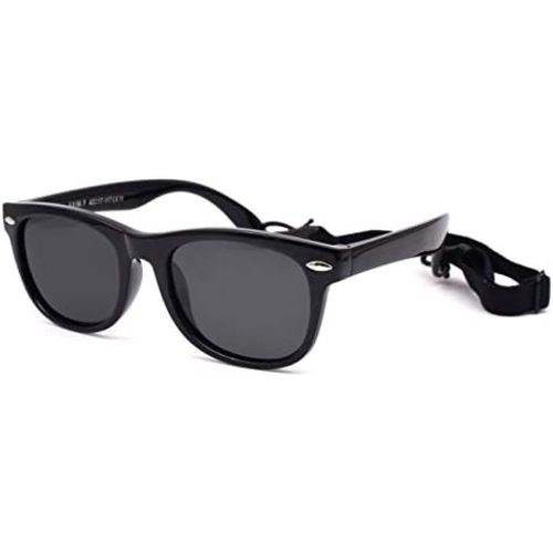 Flexible Polarized Baby Sunglasses for Toddler and Infant with Strap Age 0-3