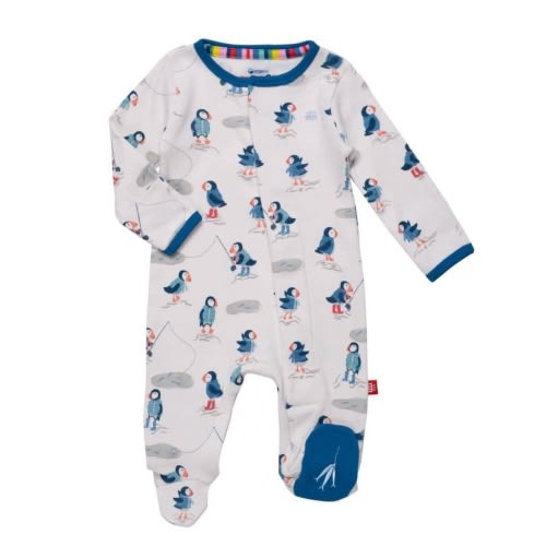 stud puffin organic cotton magnetic parent favorite footie – Magnetic Me