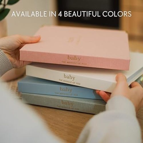 Keepsake Baby Memory Book for Boys and Girls – Timeless First 5 Year Baby Book – Neutral Journal Scrapbook or Photo Album - Record a Milestone for Every Event from Birth to Age 5