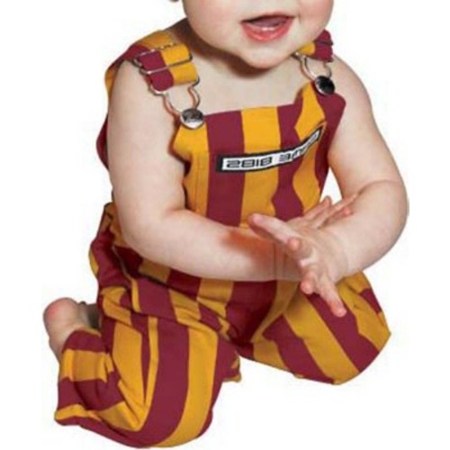 Game Bibs Baby Garnet & Gold Overall Bibs