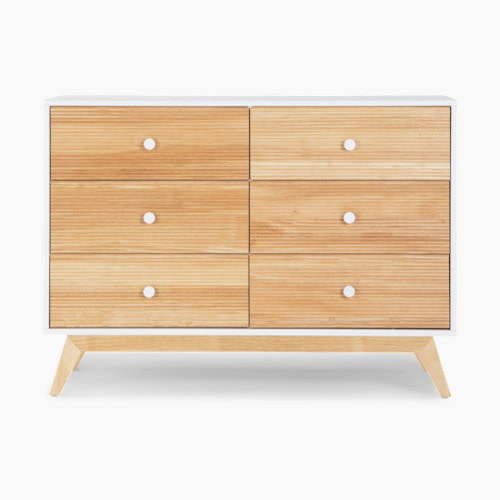 dadada Merry 6-Drawer Dresser - White/Natural