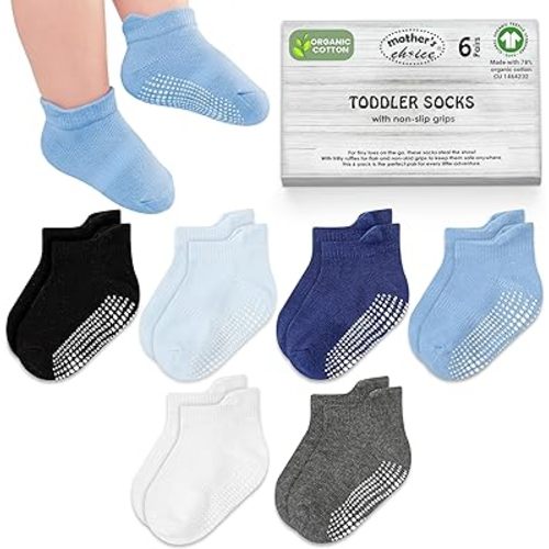 Mother's Choice Organic Cotton GOTS Certified Ankle Baby Socks 6 Pairs 6M - 5Y For Infants & Toddler Socks