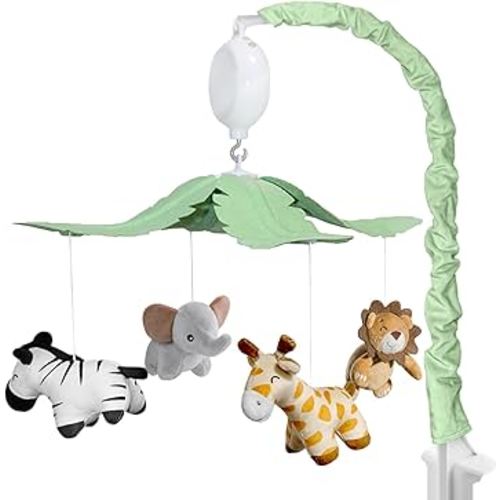 Feisike Jungle Safari Baby Crib Mobile with 35 Soothing Lullabies & 3 Modes - Adjustable Nursery Mobiles for Boys & Girls, Animal-Themed Nursery Decor Musical Mobile for Crib or Bassinet
