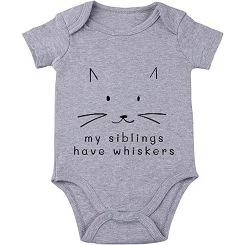 My Siblings Have Paws Bodysuit Baby Paws Romper Cat Whiskers Bodysuit Cute Baby Clothes Newborn Sibling Announcement Bodysuit