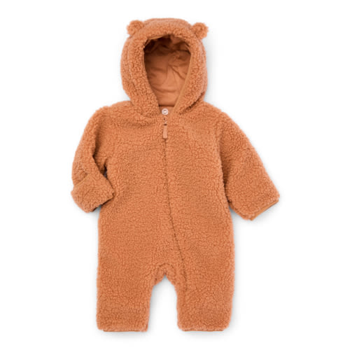 Wonder Nation Baby Teddy Fleece Pram with Hood, Size 0M- 9M