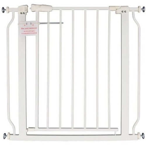 BalanceFrom Easy Walk-Thru Safety Gate for Doorways and Stairways 30-Inch Tall, Fits 29.1 - 33.8 Inch, White, Size: 29.1-33.8 inches