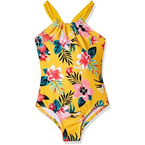 Kanu Surf Girls' Jasmine Beach Sport Halter One Piece Swimsuit