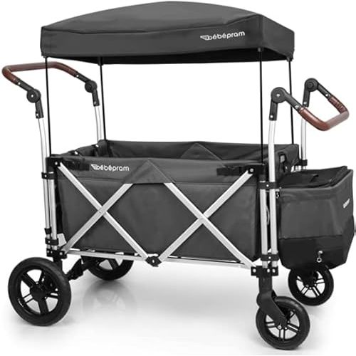 Bebepram S7 Foldable Luxury Multi-Function Wagon-Grey Color_Intexca