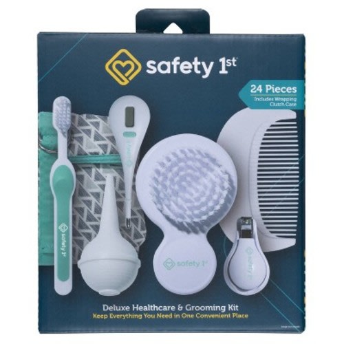 Safety 1st Deluxe Nursery Healthcare & Grooming Kit, Color: Pyramids Aqua