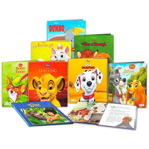 Disney Classic Storybook Collection for Toddlers Kids ~ 8 Disney Books Bundle Featuring Dumbo, Lion King, The Jungle Book, 101 Dalmatians and More | Disney Bedtime Book Stories Set