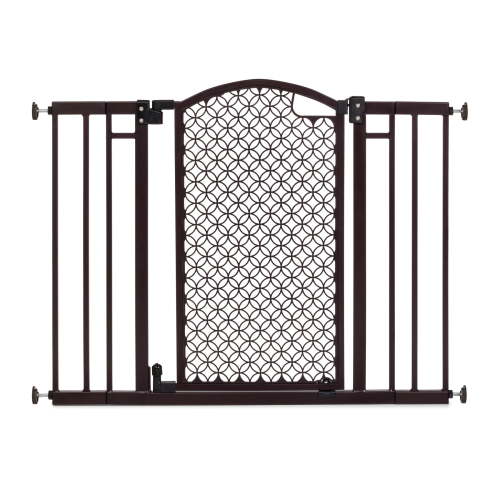 Ingenuity Baby Gate, Modern Decorative Walk-Thru Metal and Bronze Finish, Fits 28 to 42 Inches Wide, 30 Inches Tall