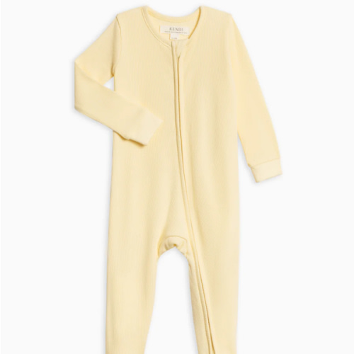 Kit Ribbed Zipper Sleeper | Butter