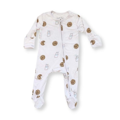 Zippered Footie in Cookie Craze size 9-12 months