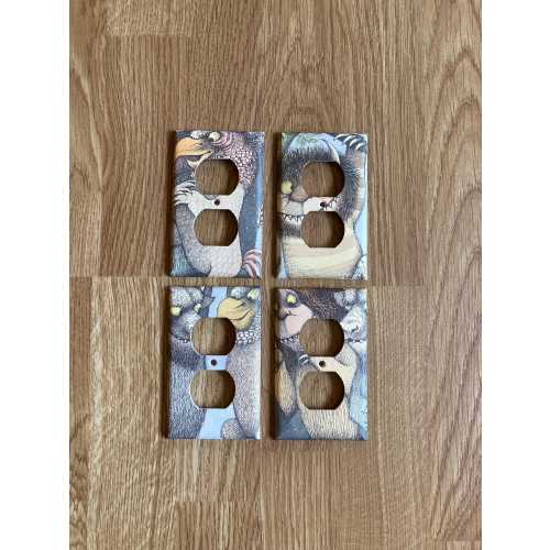 Set of 4 Where the Wild Things Are Electrical Outlet Covers