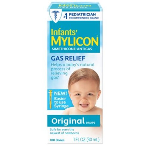 Mylicon Infant Original Gas Relief Drops & Syringe, 100 Doses, 1 Fl Oz